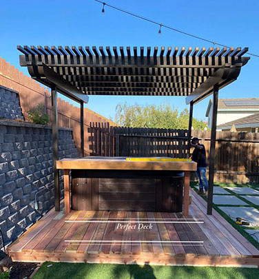 Cedar Decking in Glendora