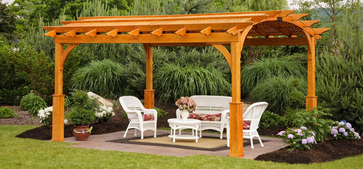 Cedar Wood Pergola Installation in Glendora, CA