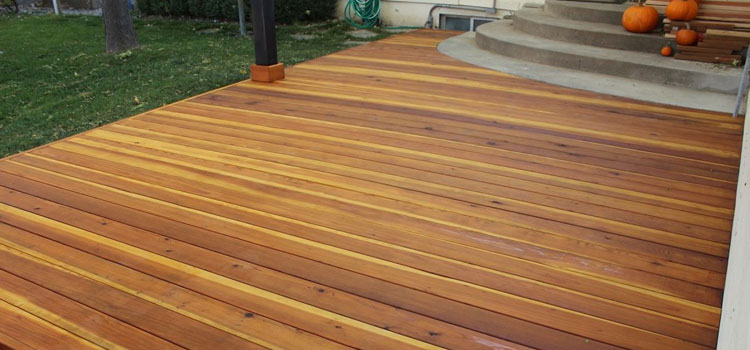 Smooth Redwood Decking in Glendora, CA